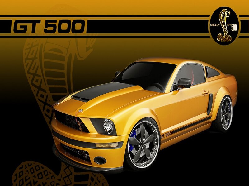 Yellow Shelby GT500