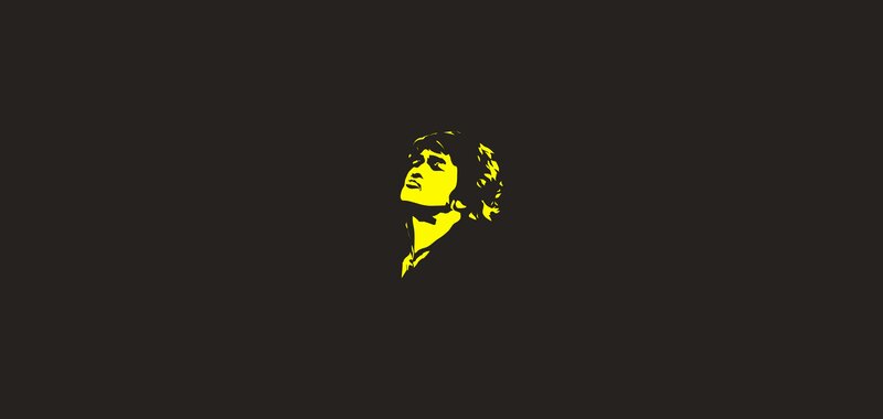 yellow silhouette of a man