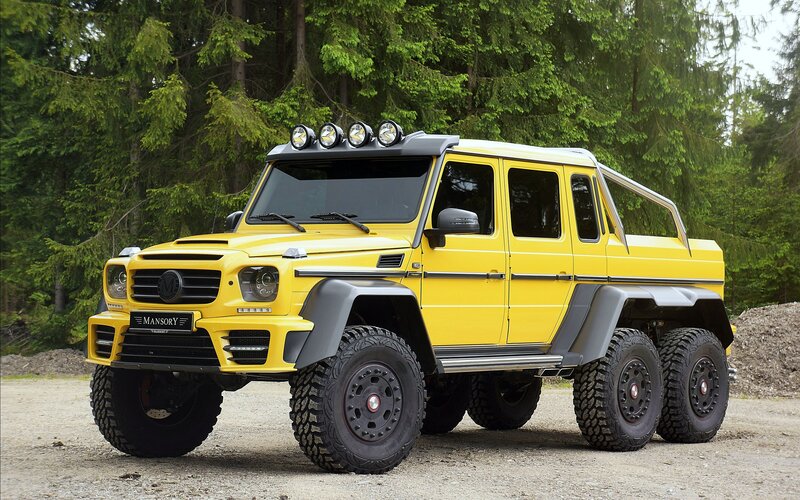 Yellow Six-wheel SUV