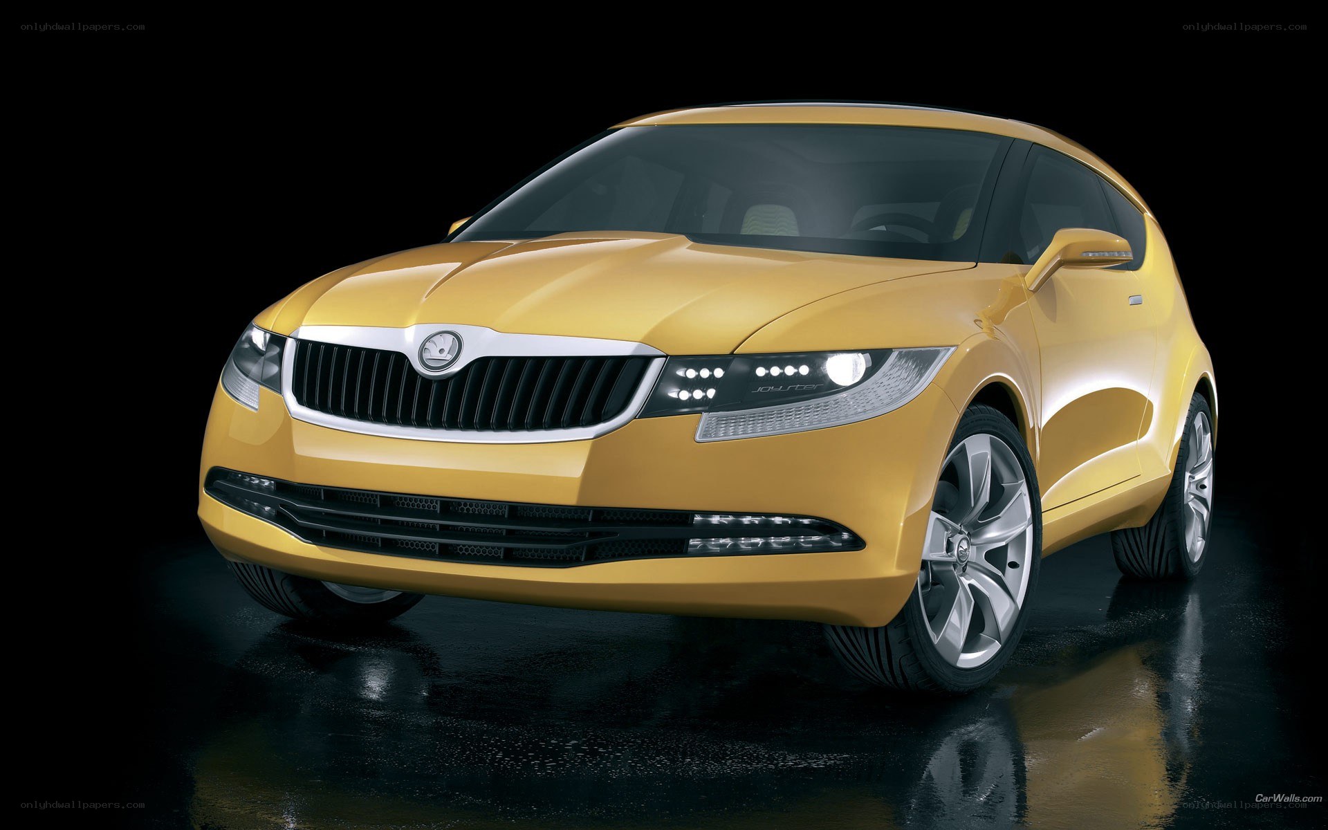 Yellow Skoda Concept Car