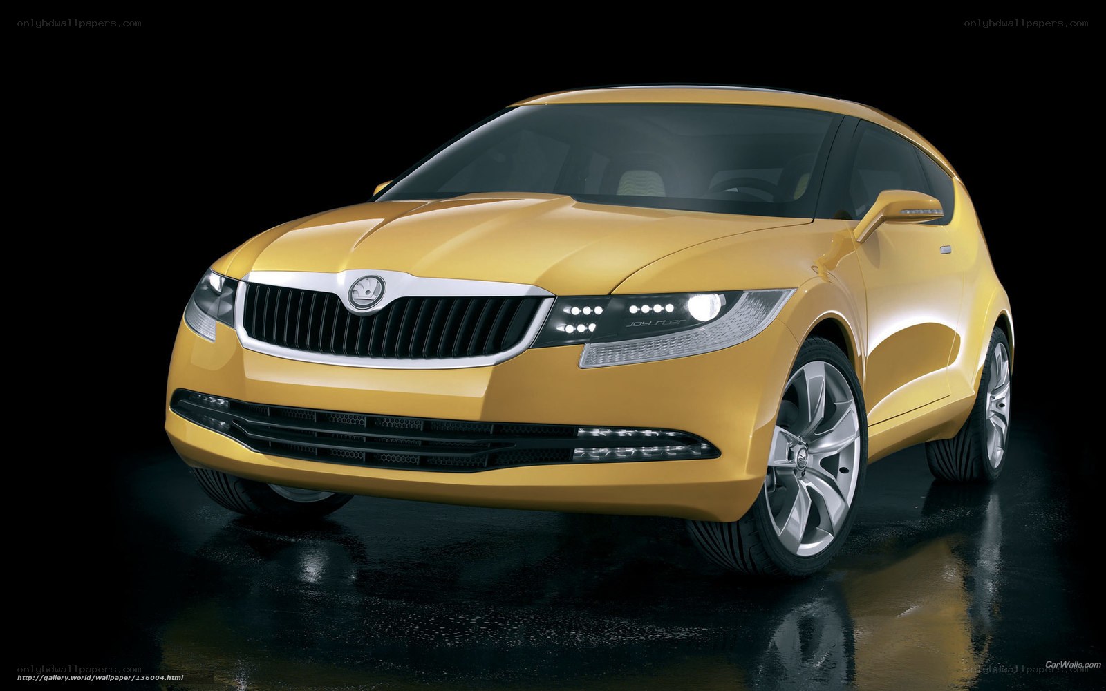 Yellow Skoda Concept Car