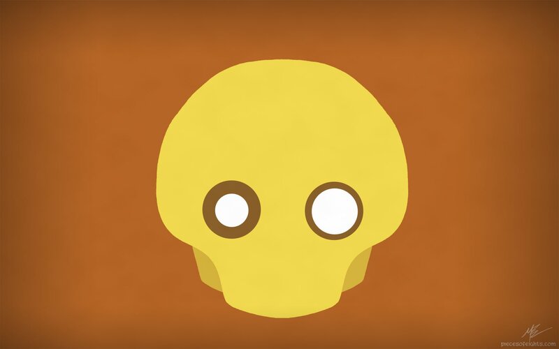 Yellow Skull Icon