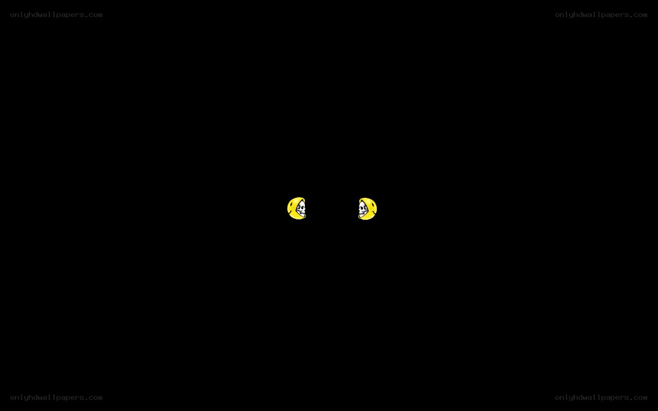 yellow skull icons on black
