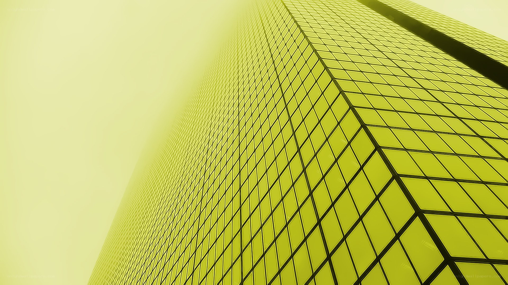 yellow skyscraper facade