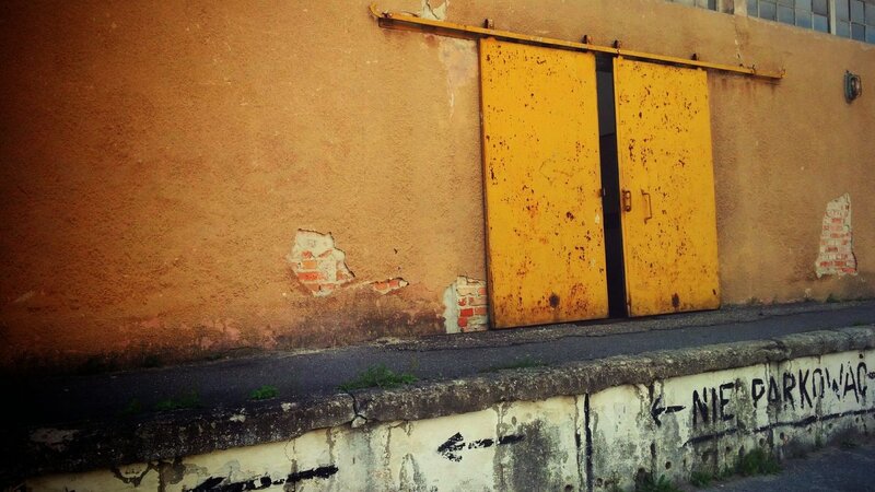 Yellow Sliding Doors