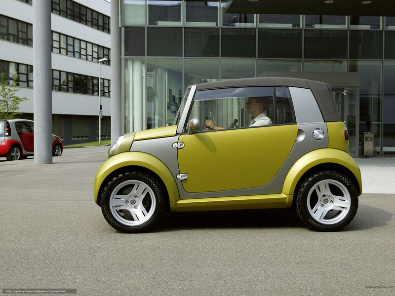 yellow smart car concept