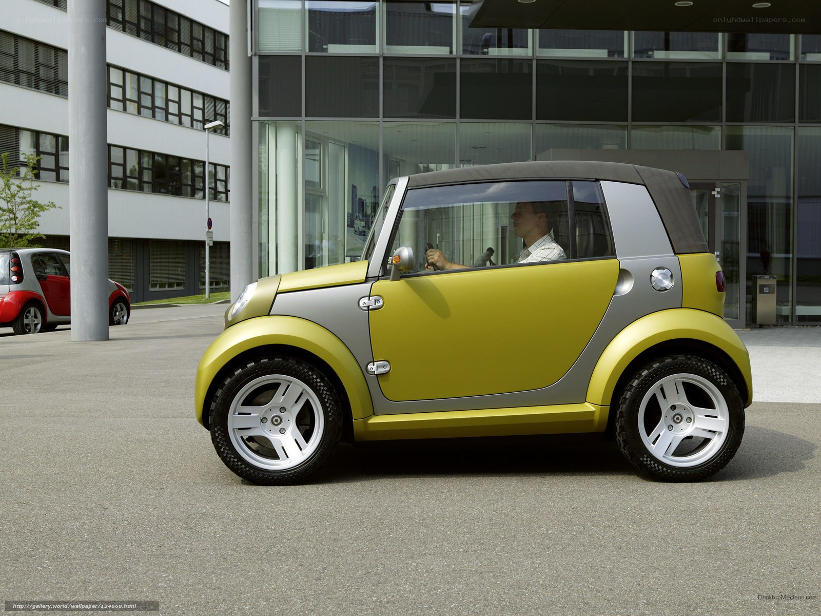 yellow smart car concept