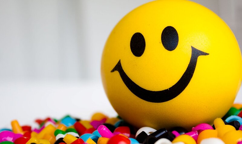 Yellow Smiley Ball — Playful, Photograph
