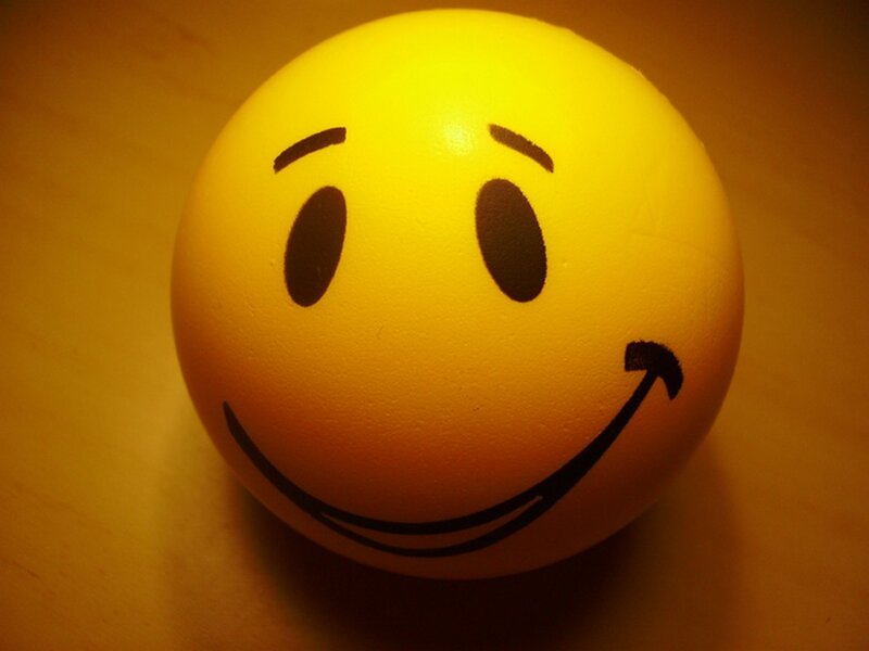 yellow smiley face ball