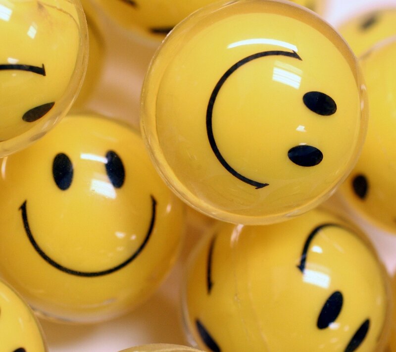 Yellow Smiley Face Balls