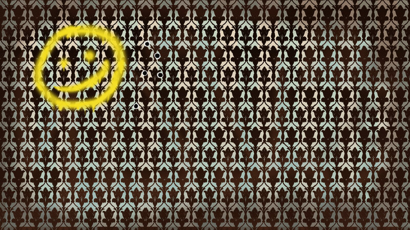 Yellow Smiley Face — Brown