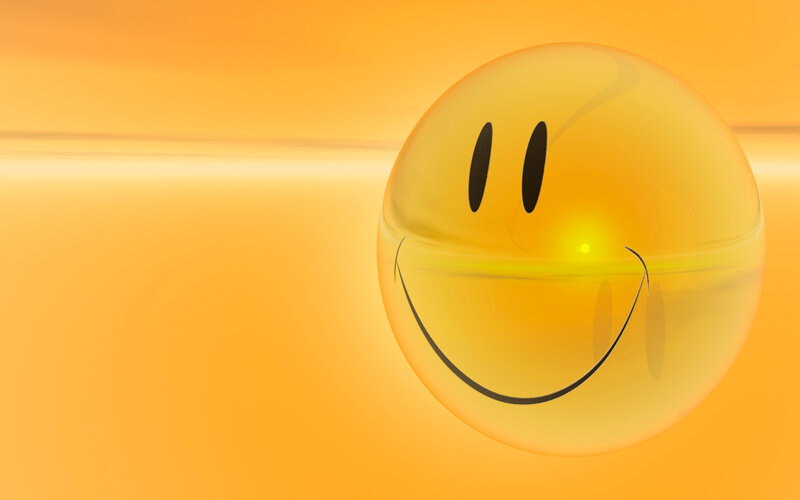 Yellow Smiley Face — Cheerful, 3d Render, Smile
