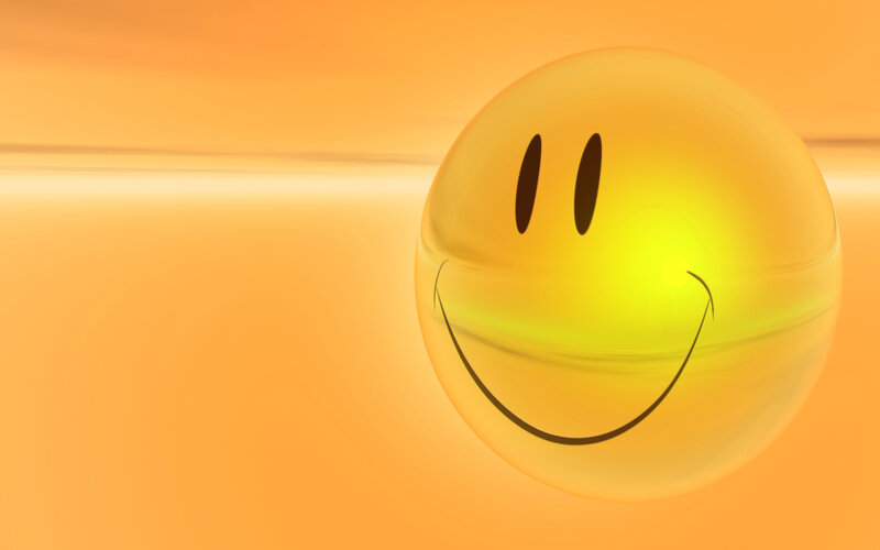 Yellow Smiley Face — Cheerful, 3d Render