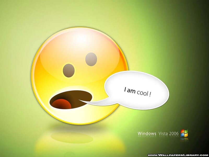 Yellow Smiley Face — Green