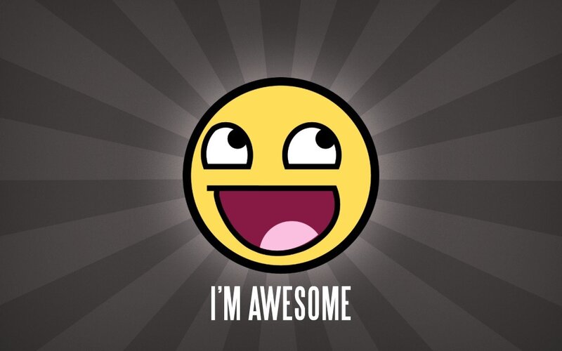 Yellow Smiley Face — Happy, Excited