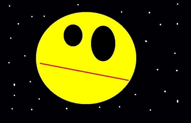 yellow smiley face in space
