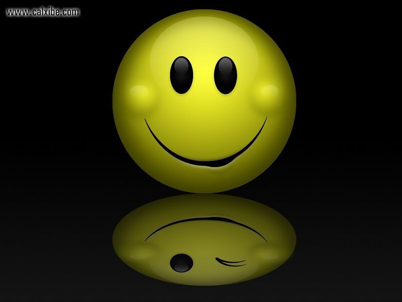 Yellow Smiley Face — Neutral, 3d Render, Reflection