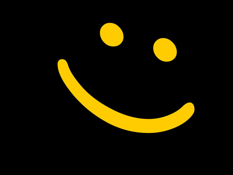 Yellow Smiley Face — Neutral, Vector Art