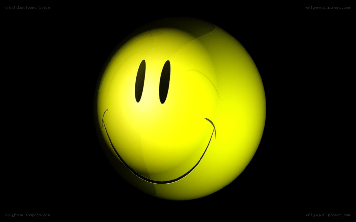 yellow smiley face on black