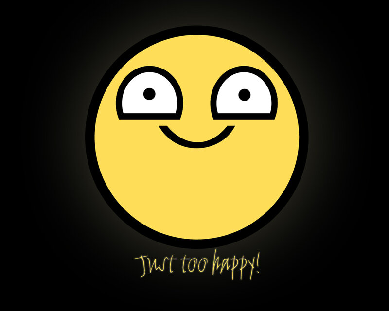 Yellow Smiley Face — Playful, Digital Art, Eyes, Smile