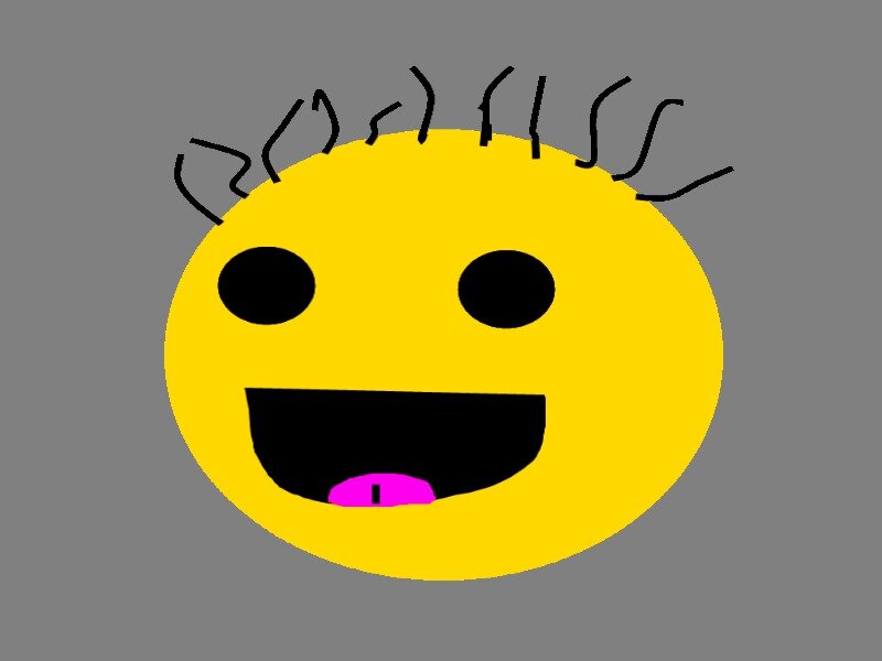Yellow Smiley Face — Playful, Digital Art, Eyes