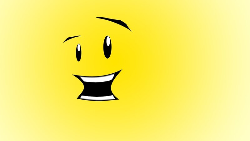 Yellow Smiley Face — Playful, Vector Art, Eyes, Mouth, Eyebrows