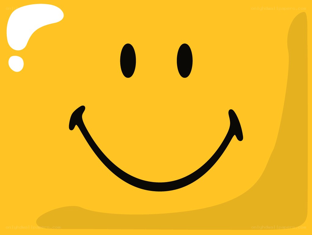 yellow smiley face with thought bubble