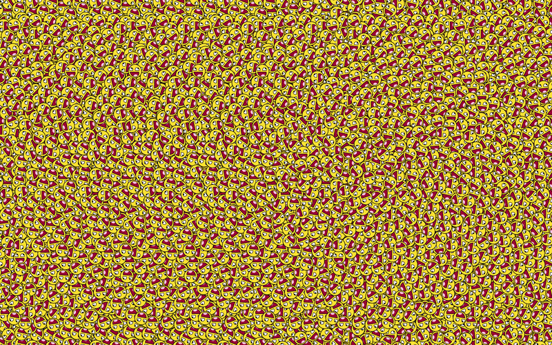yellow smiley faces pattern