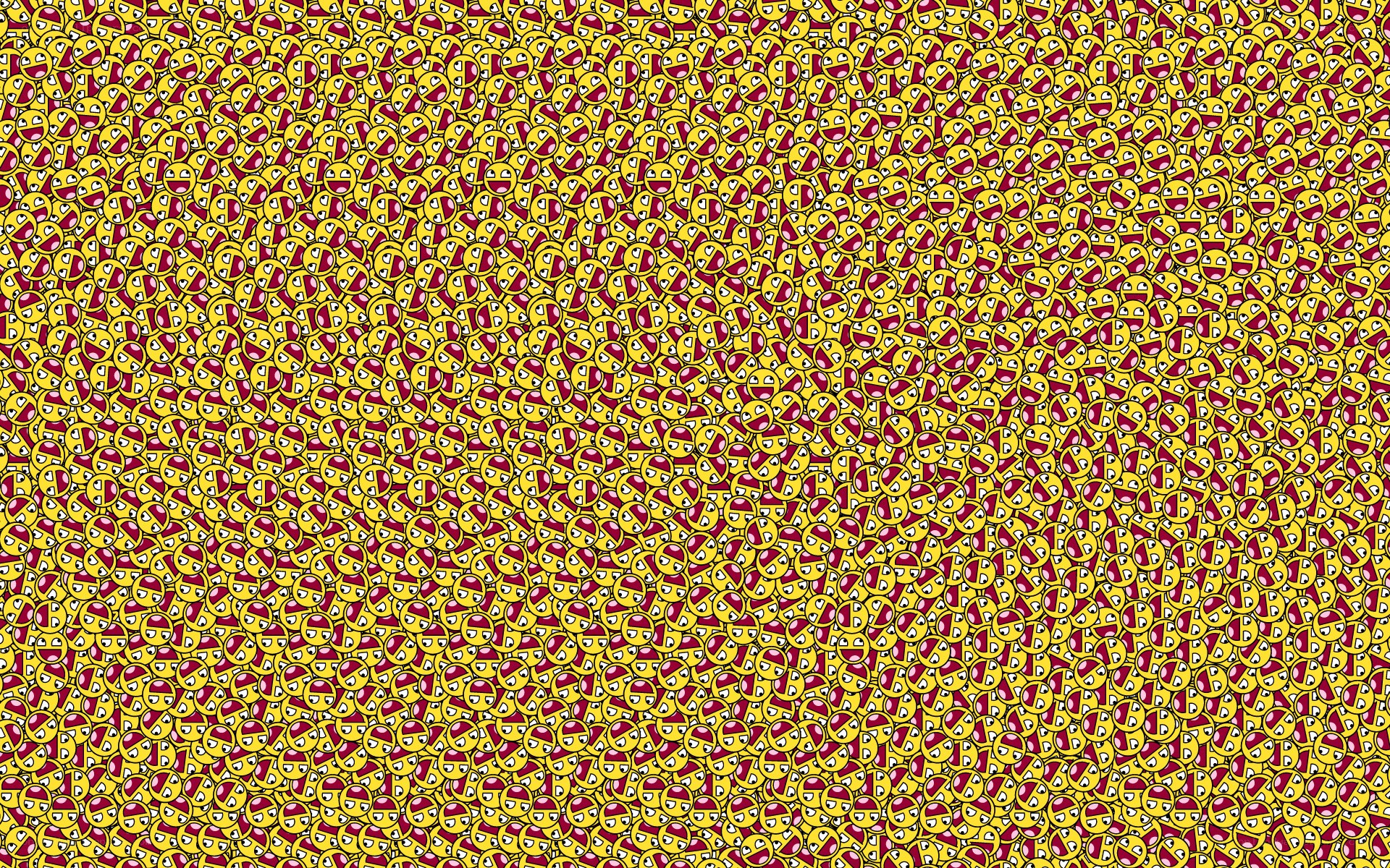 yellow smiley faces pattern