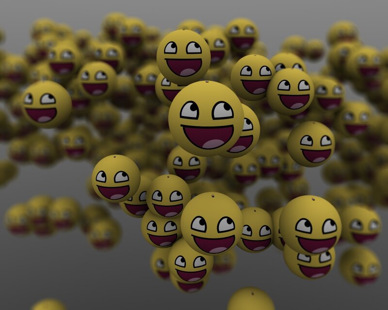 Yellow Smiley Faces — Playful, 3d Render, Smiley Faces