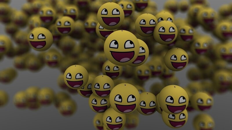 Yellow Smiley Faces — Playful, Digital Art