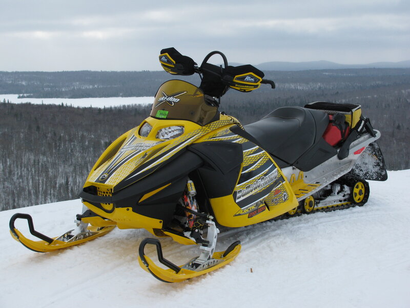 Yellow Snowmobile