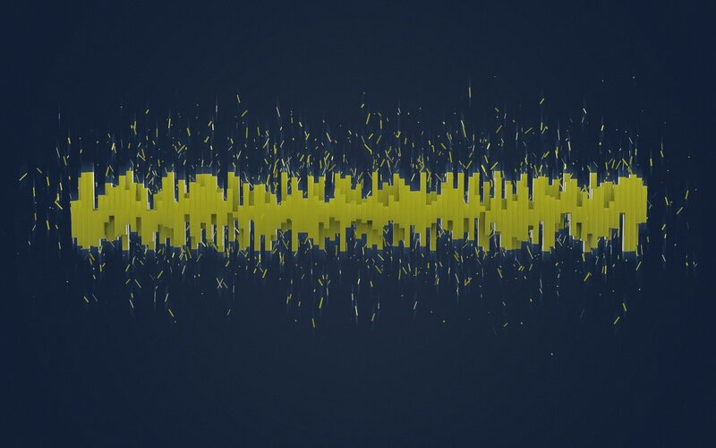 Yellow Sound Wave — Abstract