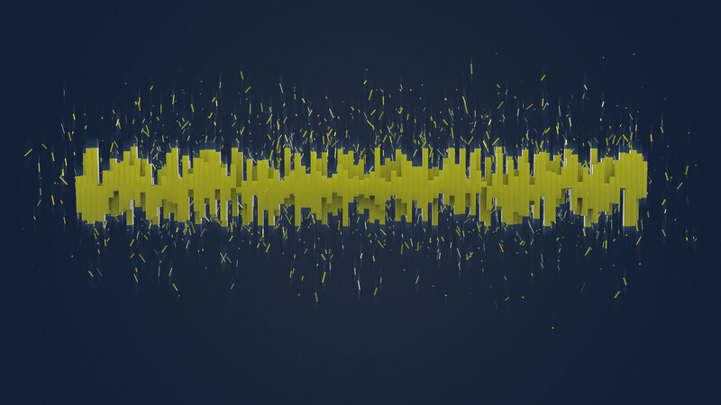 yellow sound wave visualization