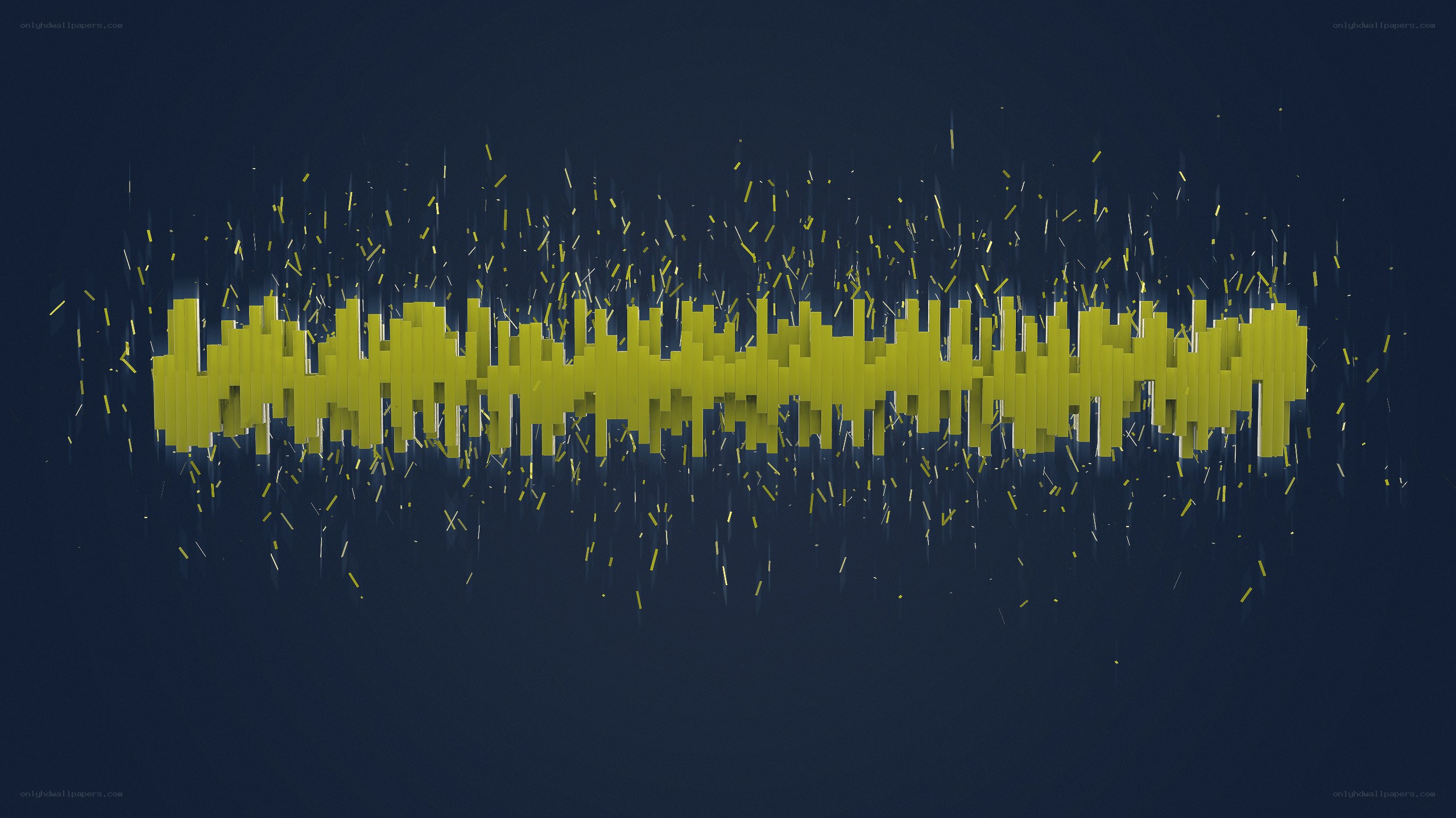 yellow sound wave visualization