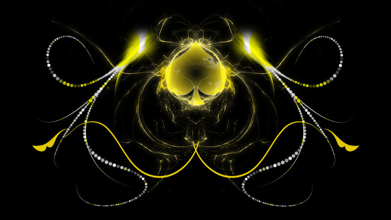 Yellow spade fractal design