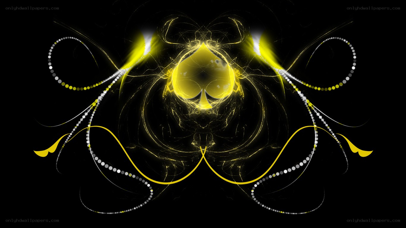 Yellow spade fractal design