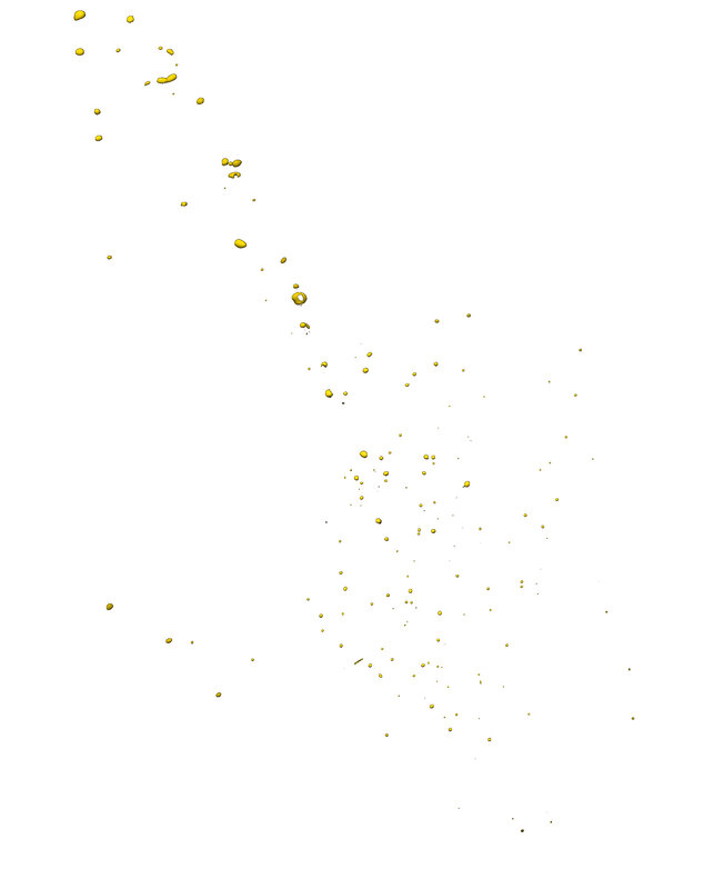 yellow specks on white background