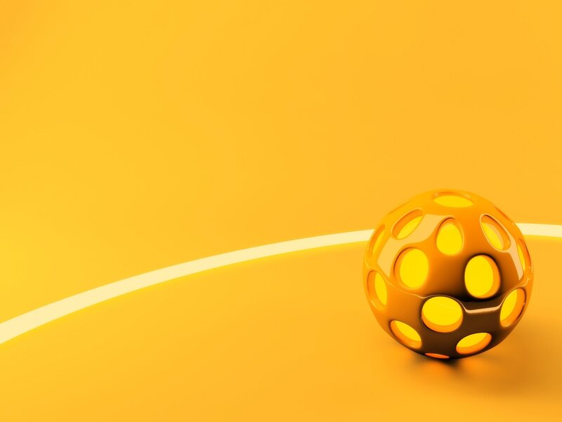Yellow sphere with holes
