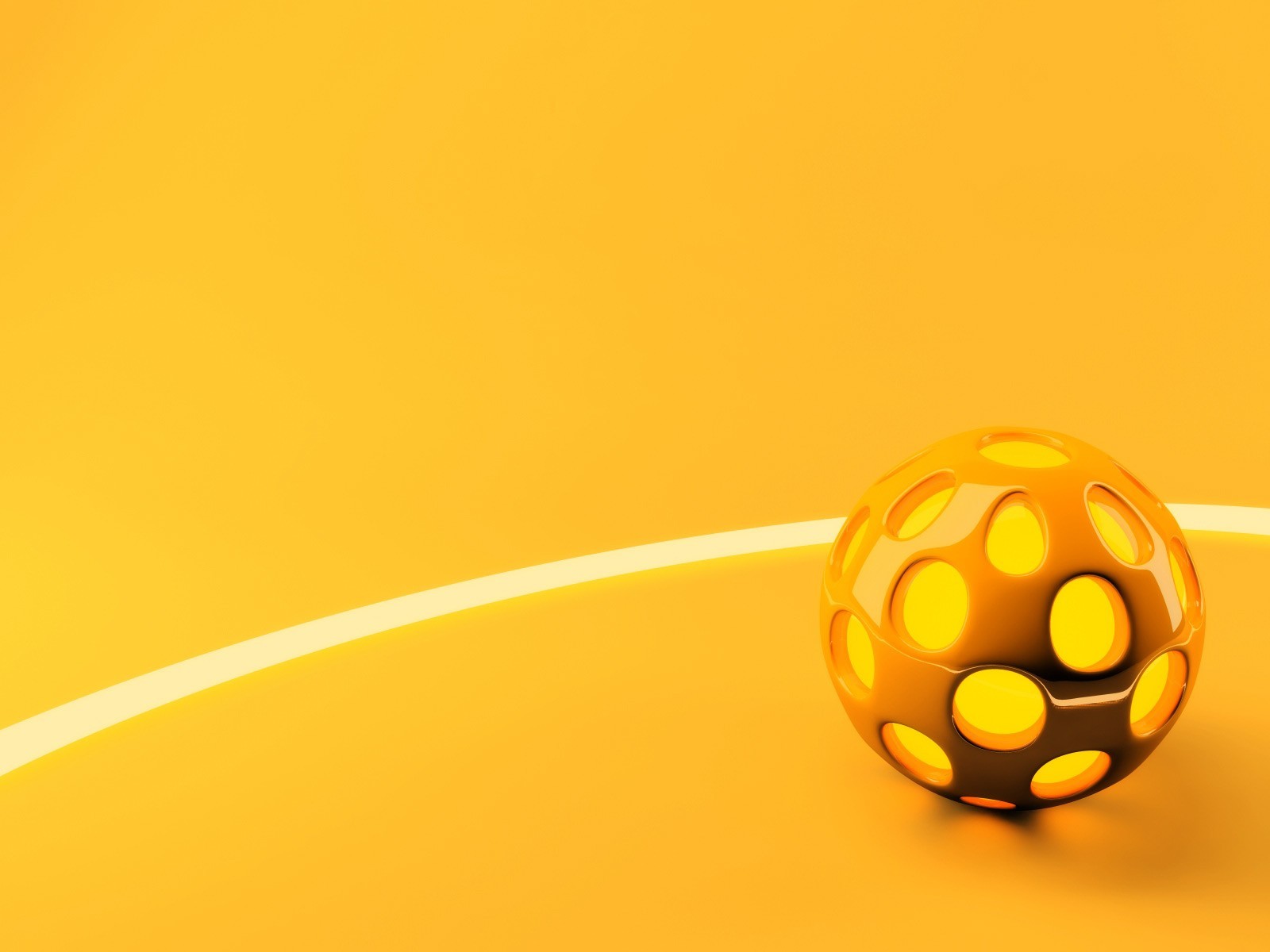 Yellow sphere with holes