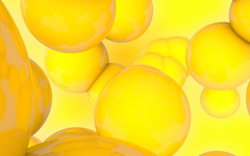 Yellow Spheres Floating