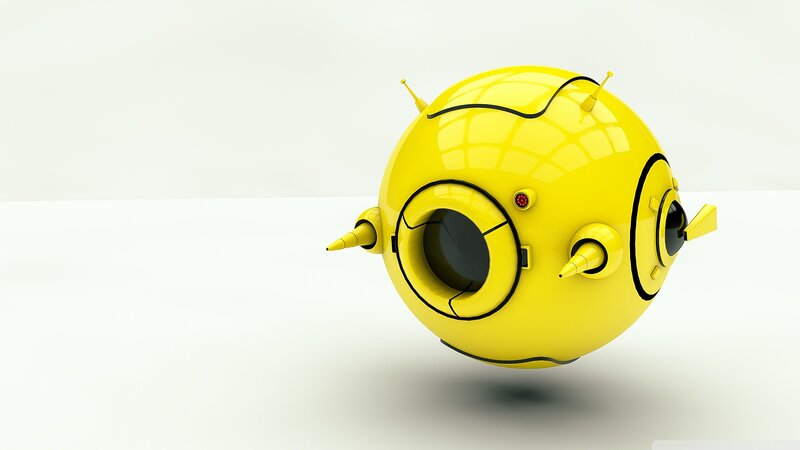 Yellow Spherical Robot