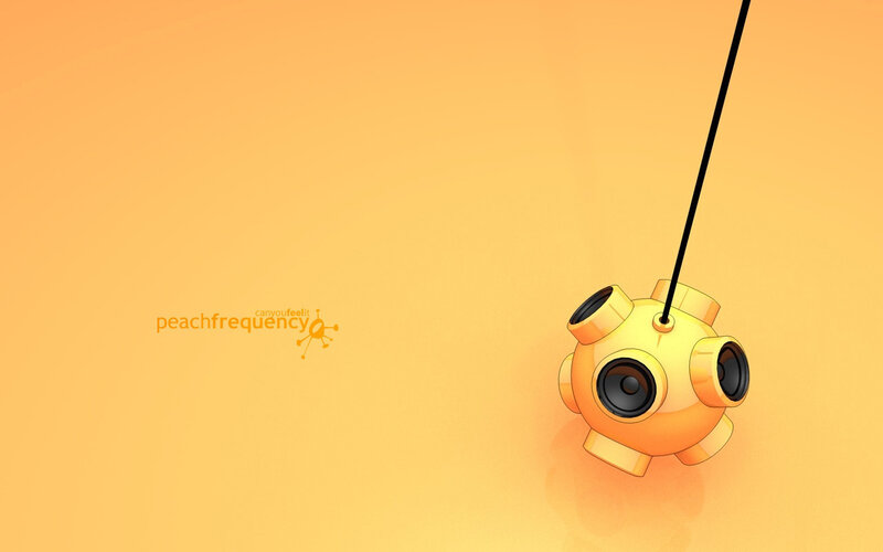 yellow spherical speaker device