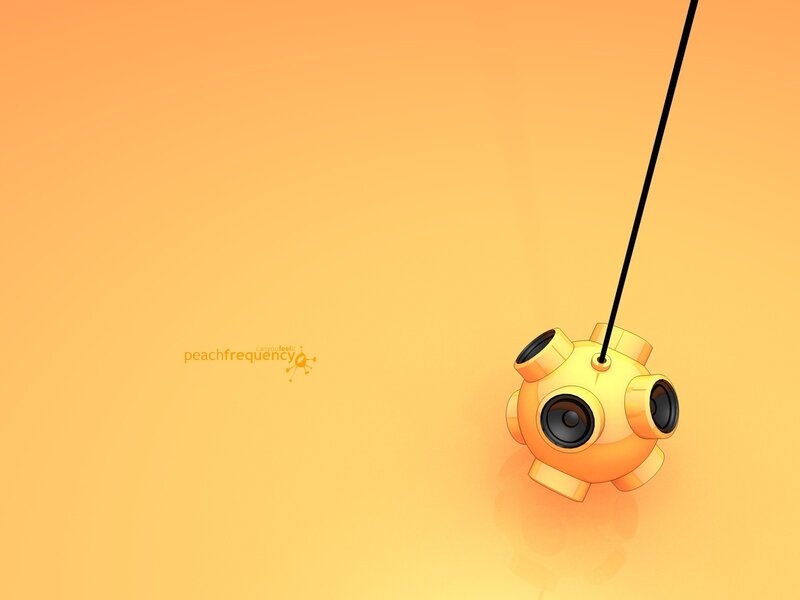 yellow spherical speaker