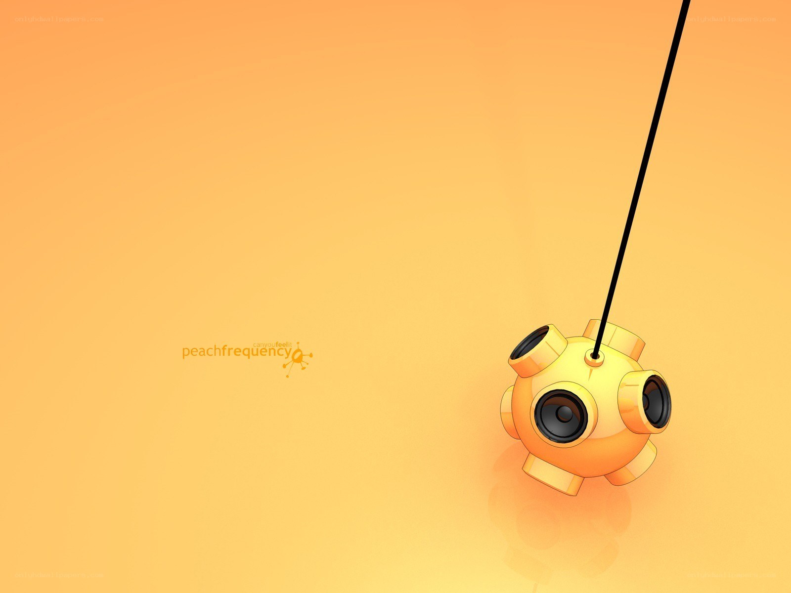 yellow spherical speaker