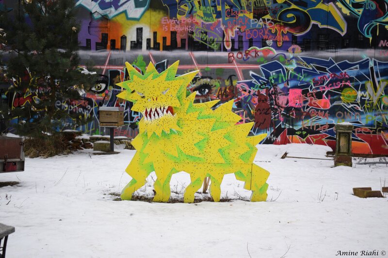 Yellow Spiky Sculpture