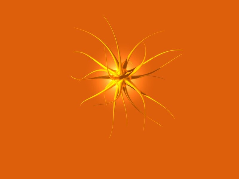 Yellow Spiky Star Shape