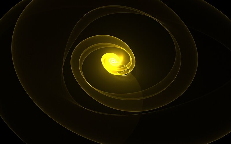 yellow spiral light pattern
