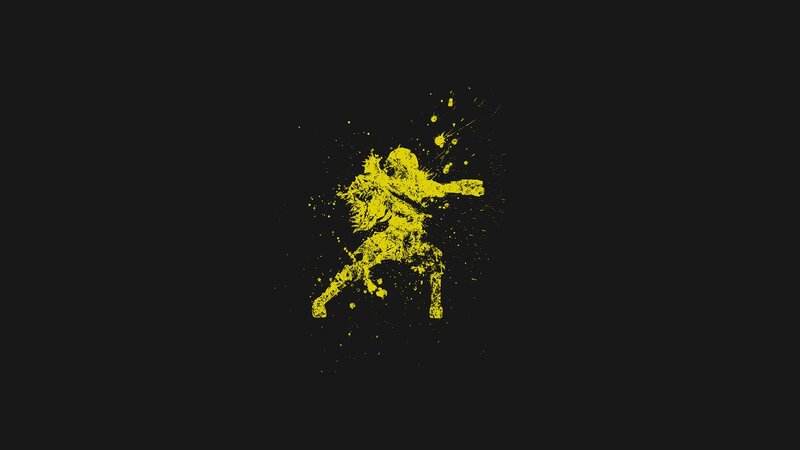 Yellow Splatter Figure