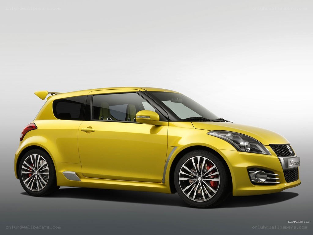 yellow sport compact car